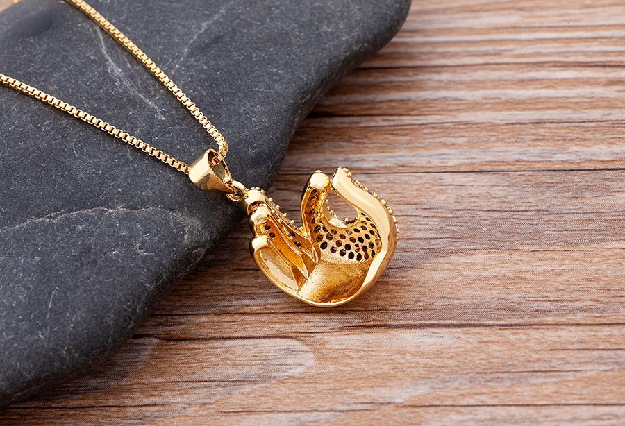 Nidin Top Quality Austrian Crystal Geometric Rectangle Pendant Necklaces For Women 5 Colors Stone Zircon Party Wedding Jewelry