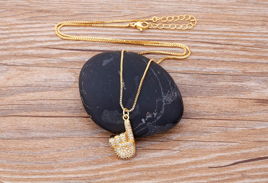 Nidin Top Quality Austrian Crystal Geometric Rectangle Pendant Necklaces For Women 5 Colors Stone Zircon Party Wedding Jewelry
