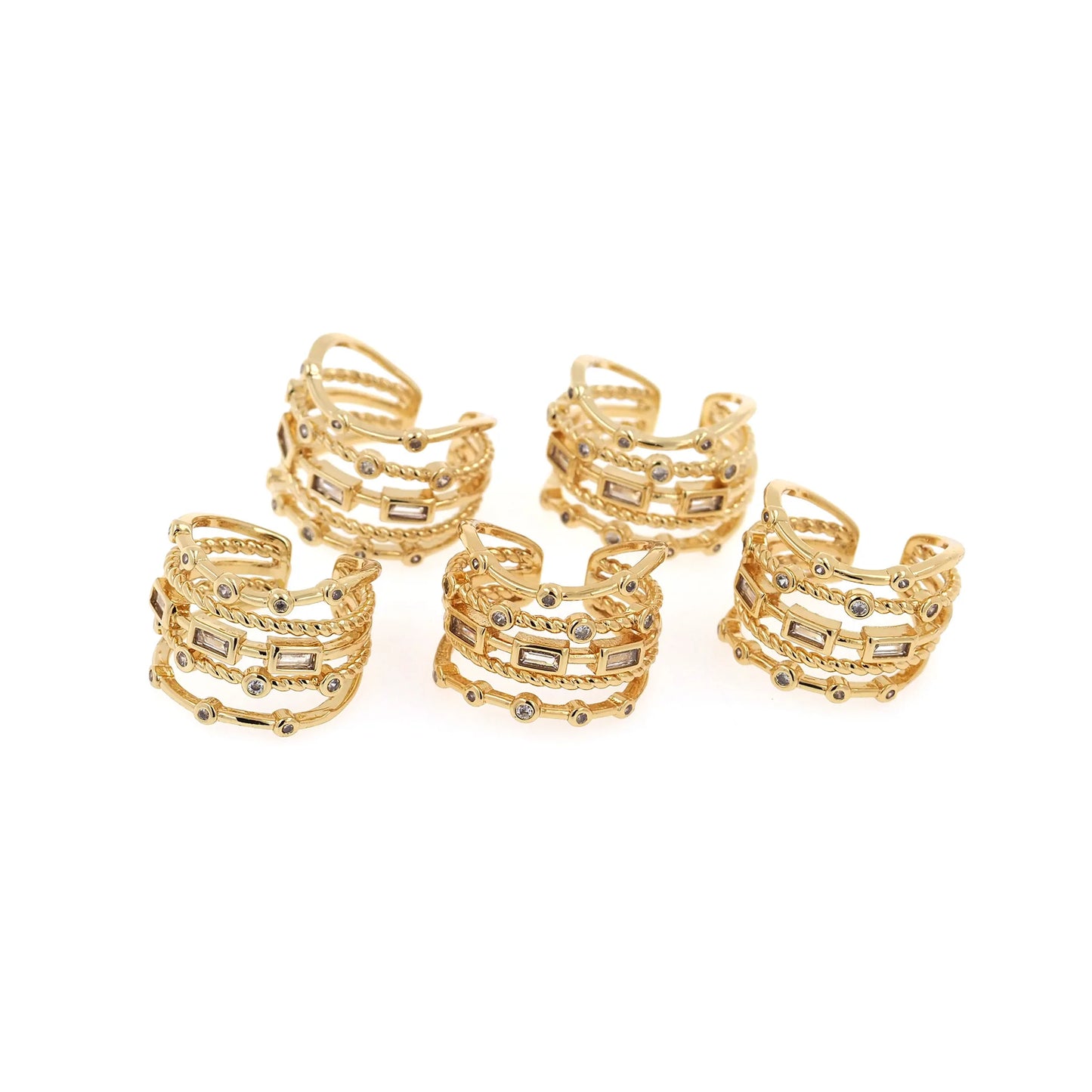 Stainless Steel 18 K Gold Plated Sun Rings