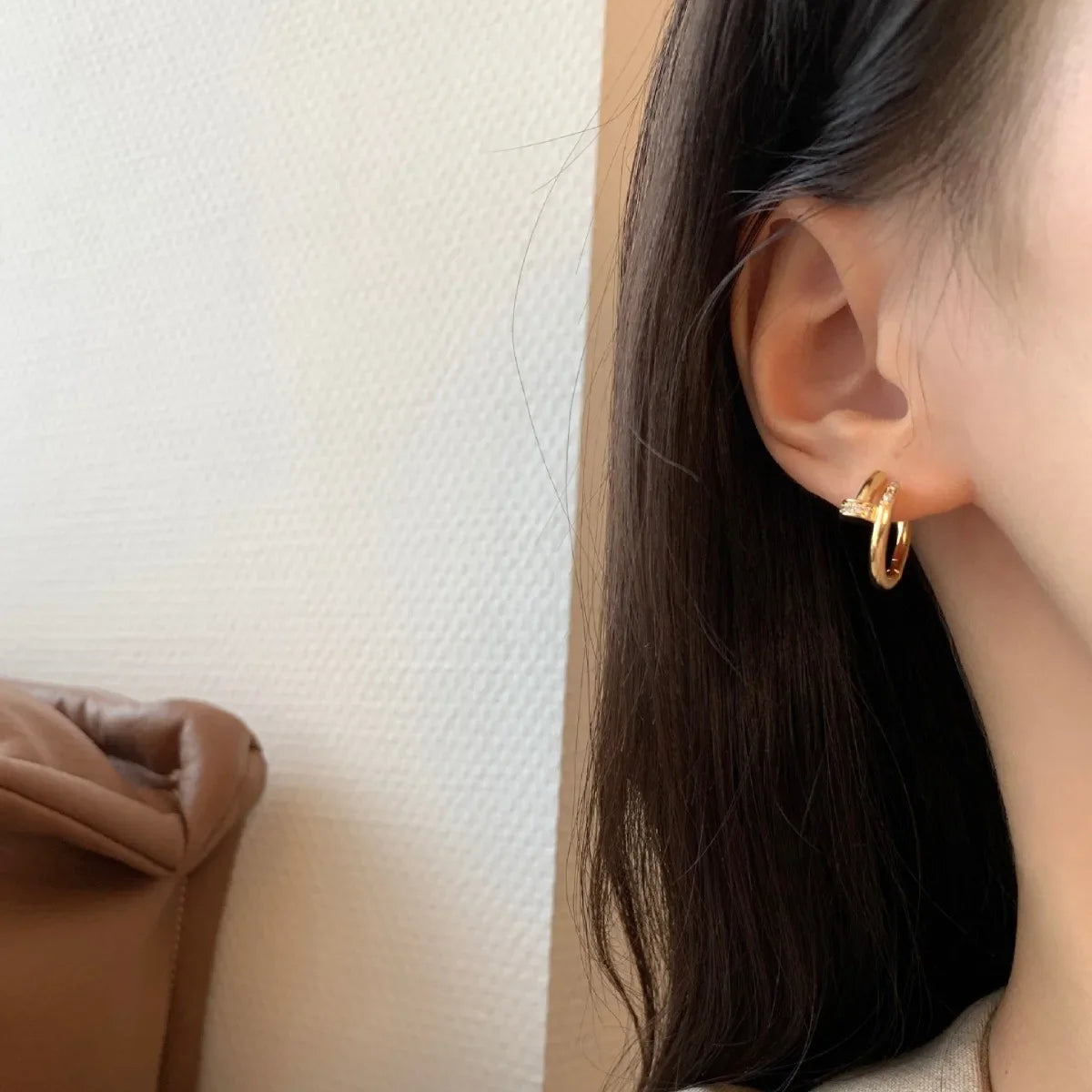 XINYI Plated Zircon Round Circle Hoop Earring for Women Minimalist Trendy Accessories Party Wedding Jewelry gifts
