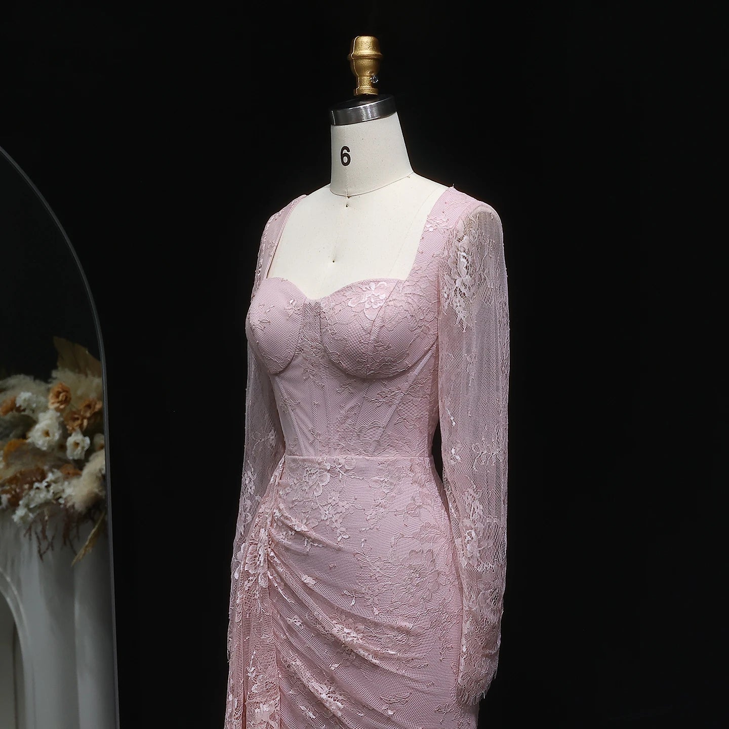 Sharon Said Arabic Lace Purple Mermaid  Off-shoulder Evening Dress with Sleeves for Women Wedding Party Gowns SF075 Customized