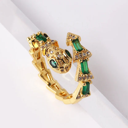Fashion Green Cubic Zirconia 18K Gold Plated Emerald Crystal For Women Charm Bling Luxury CZ Zircon Jewelry New