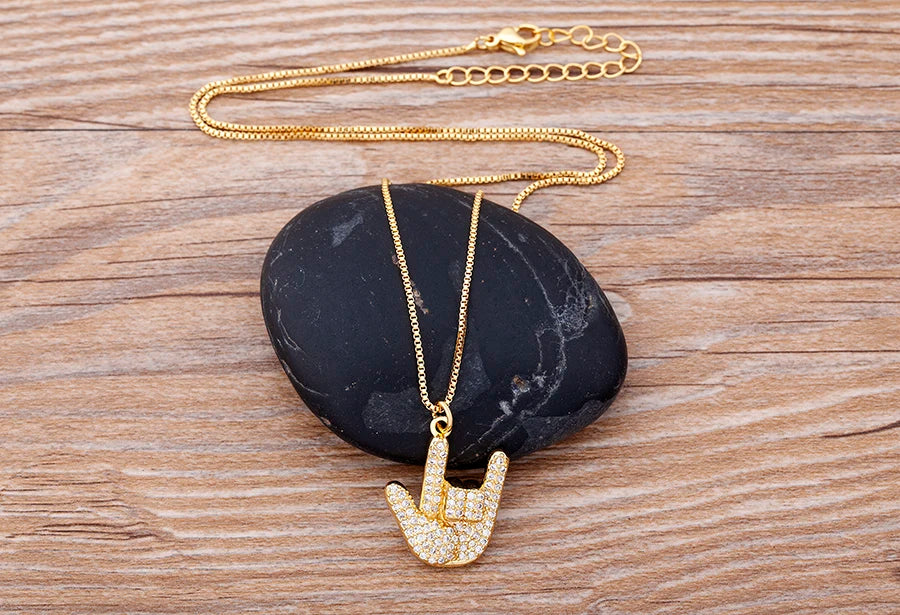 Nidin Top Quality Austrian Crystal Geometric Rectangle Pendant Necklaces For Women 5 Colors Stone Zircon Party Wedding Jewelry