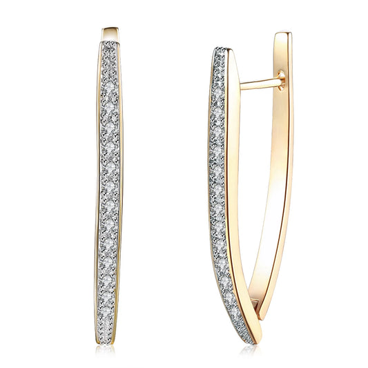 New Arrival Gold Color Earrings For Women Wedding Decoration Delicate Design Austria Crystal Jewelry Gift Luxury 4 Colors
