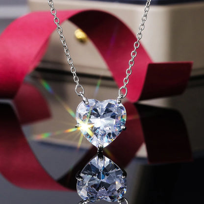 Huitan Luxury Heart CZ Women Wedding Sets Ring/Earring/Necklace High-quality Silver Color Love Jewelry Eternity Accessories Bulk