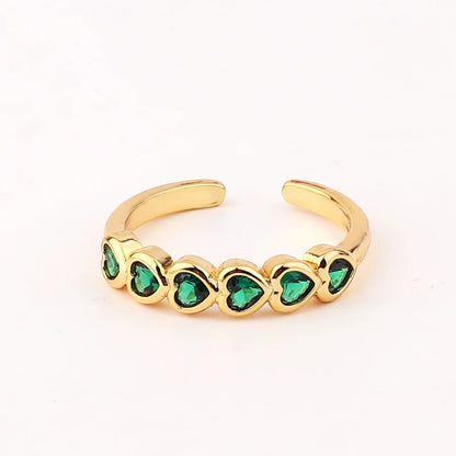 Fashion Green Cubic Zirconia 18K Gold Plated Emerald Crystal For Women Charm Bling Luxury CZ Zircon Jewelry New