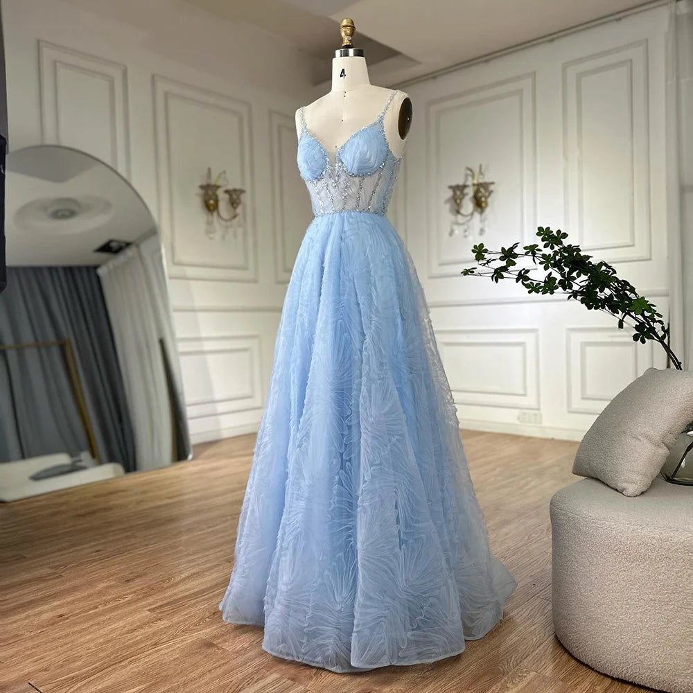 Serene Hill 2025 Arabic Sage Green  Spaghetti Strap Backless A-Line Prom Dress for  | Wedding Party LA72636 Customized