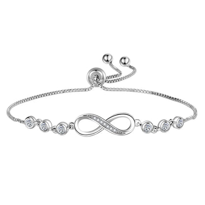 925 Sterling Silver luxury Crystal Bracelets for Women Fashion Street Versatile Jewelry Party Wedding Accessories Christmas Gift