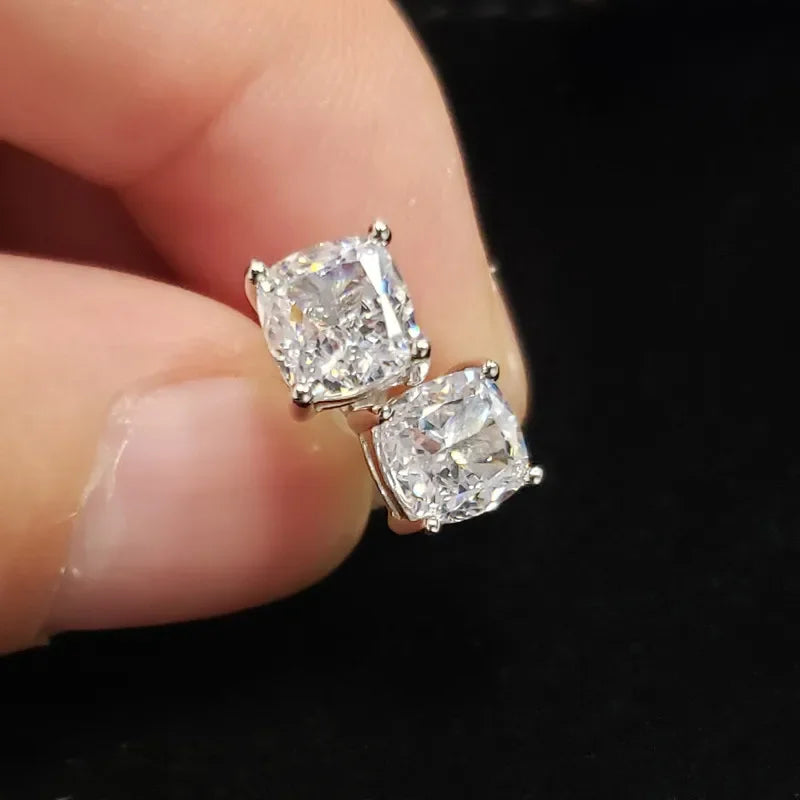Huitan Chic Women's Drop Earrings Silver Color With Big CZ Stone Gorgeous Female Party Jewelry Anniversary Gift Earring for Girl