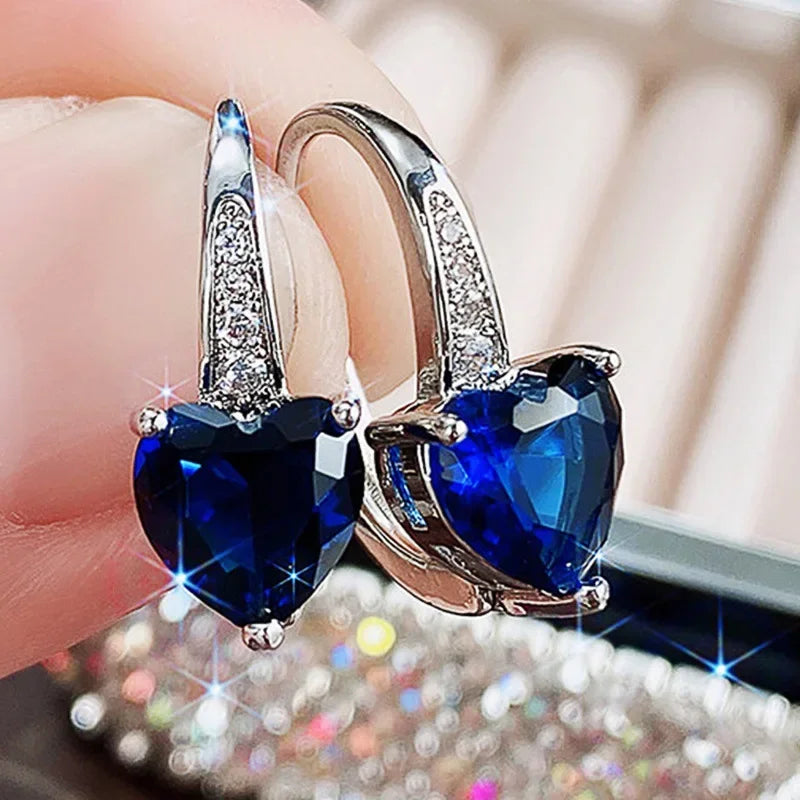 2025 New Colorful Crystal Zircon Bridal Earrings, European and American Personalized Fashion Trend, High End Jewelry