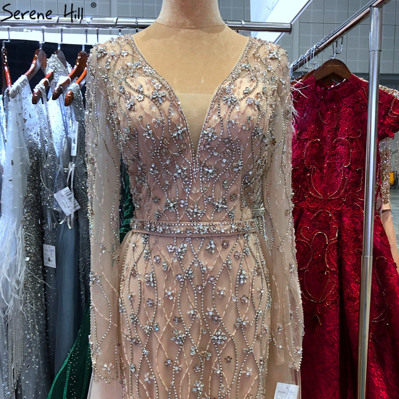 Serene Hill L Lilac s 2025 Dubai Elegant Diamond  Long Luxury Evening Dresse Mermaid Beaded Formal Dress LA70341 Customized