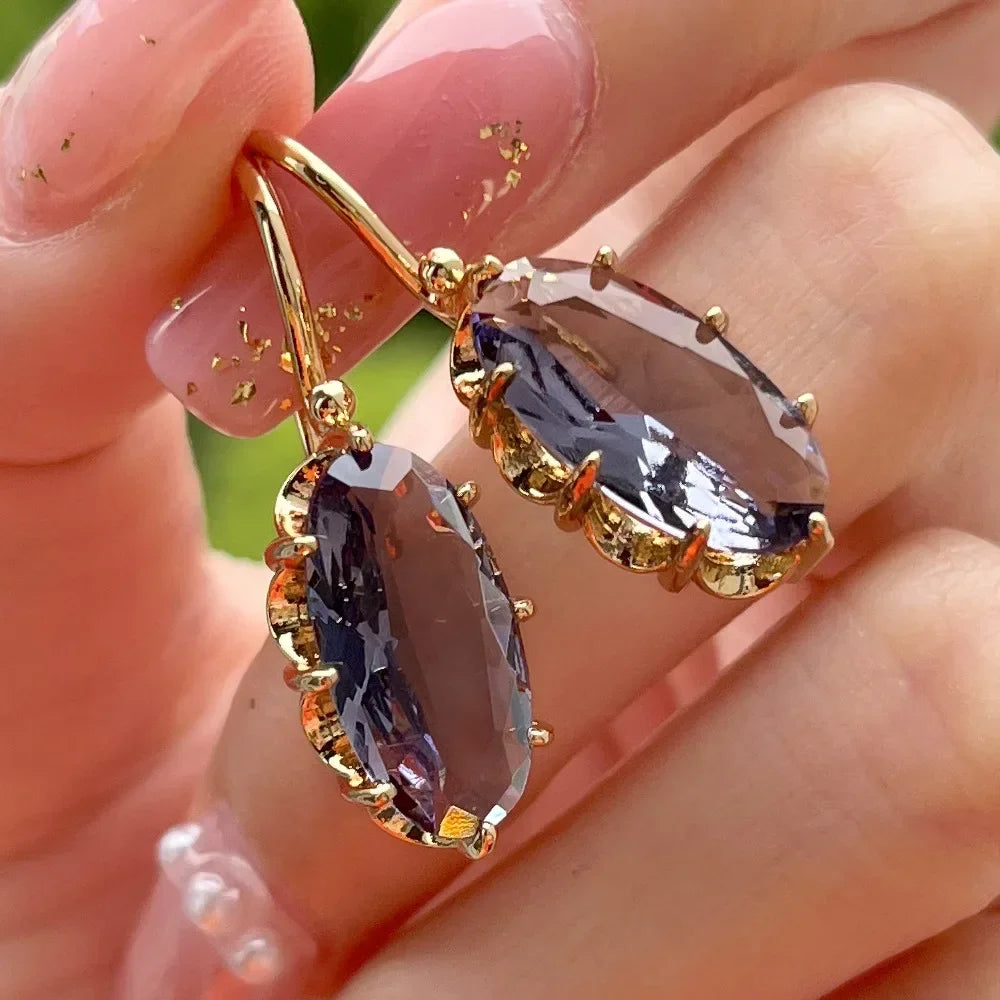 2025 New Colorful Crystal Zircon Bridal Earrings, European and American Personalized Fashion Trend, High End Jewelry