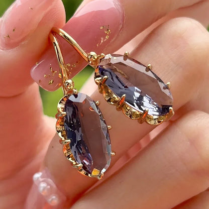 2025 New Colorful Crystal Zircon Bridal Earrings, European and American Personalized Fashion Trend, High End Jewelry