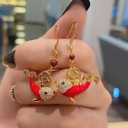 2025 New Colorful Crystal Zircon Bridal Earrings, European and American Personalized Fashion Trend, High End Jewelry