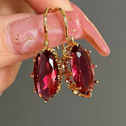 2025 New Colorful Crystal Zircon Bridal Earrings, European and American Personalized Fashion Trend, High End Jewelry