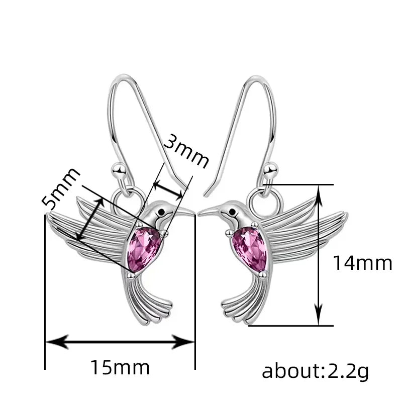 2025 New Colorful Crystal Zircon Bridal Earrings, European and American Personalized Fashion Trend, High End Jewelry
