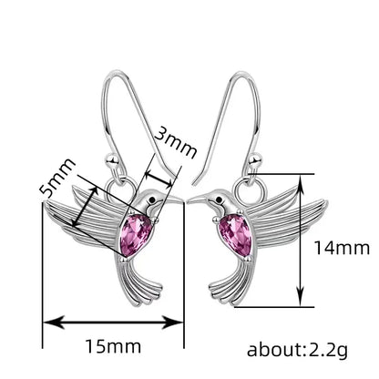 2025 New Colorful Crystal Zircon Bridal Earrings, European and American Personalized Fashion Trend, High End Jewelry