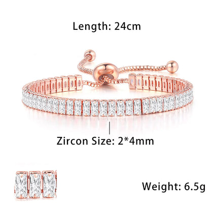 Fashionable Zircon Tennis Bracelets for Women Dazzling Various Shape Crystal Chain on Hand Trend Sexy Party Accessories Jewelry
