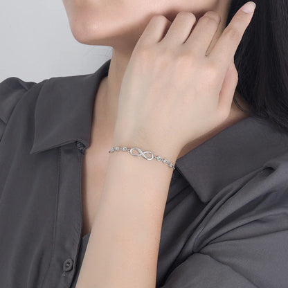 925 Sterling Silver luxury Crystal Bracelets for Women Fashion Street Versatile Jewelry Party Wedding Accessories Christmas Gift