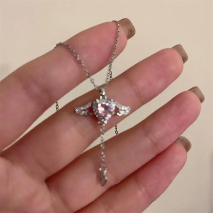 Fashion 925 Sterling Silver Round Zircon Necklace Minimalist Style Charm Choker Pendant Party Gift For Women's Fine Jewelry
