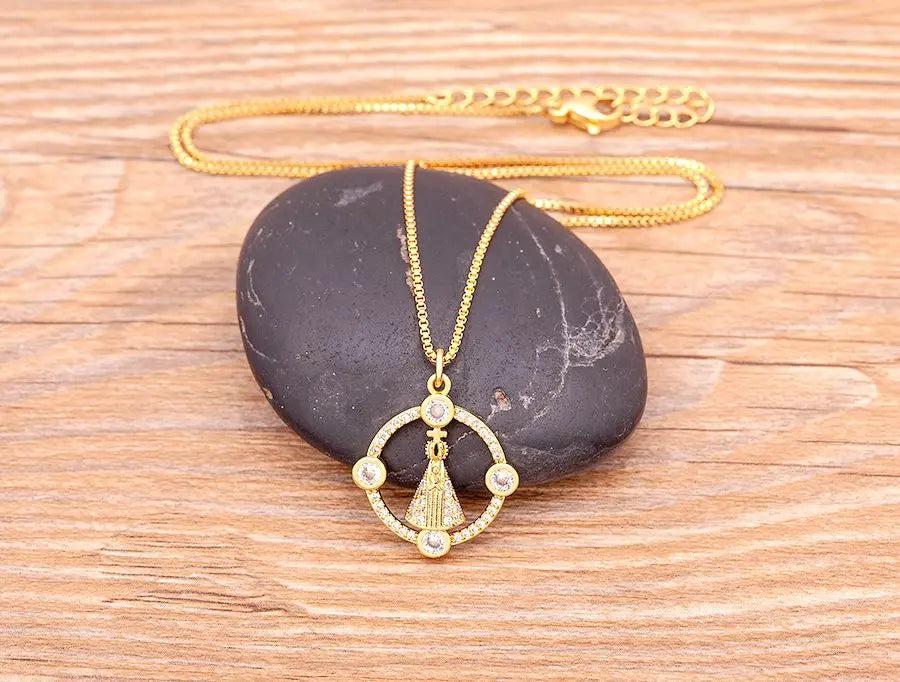 Nidin Romantic Simple Heart-shaped Necklaces Exquisite Crystal Zircon Pendant Gold Plated Clavicle Chain Women's Wedding Jewelry