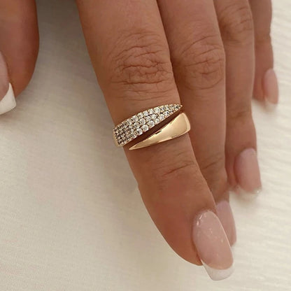 2025 New Stainless Steel 18 K Golden Plated Sun Rings for Women Natural Stone Inlaid in Hollow Metal Texture Ring Trendy Jewelry