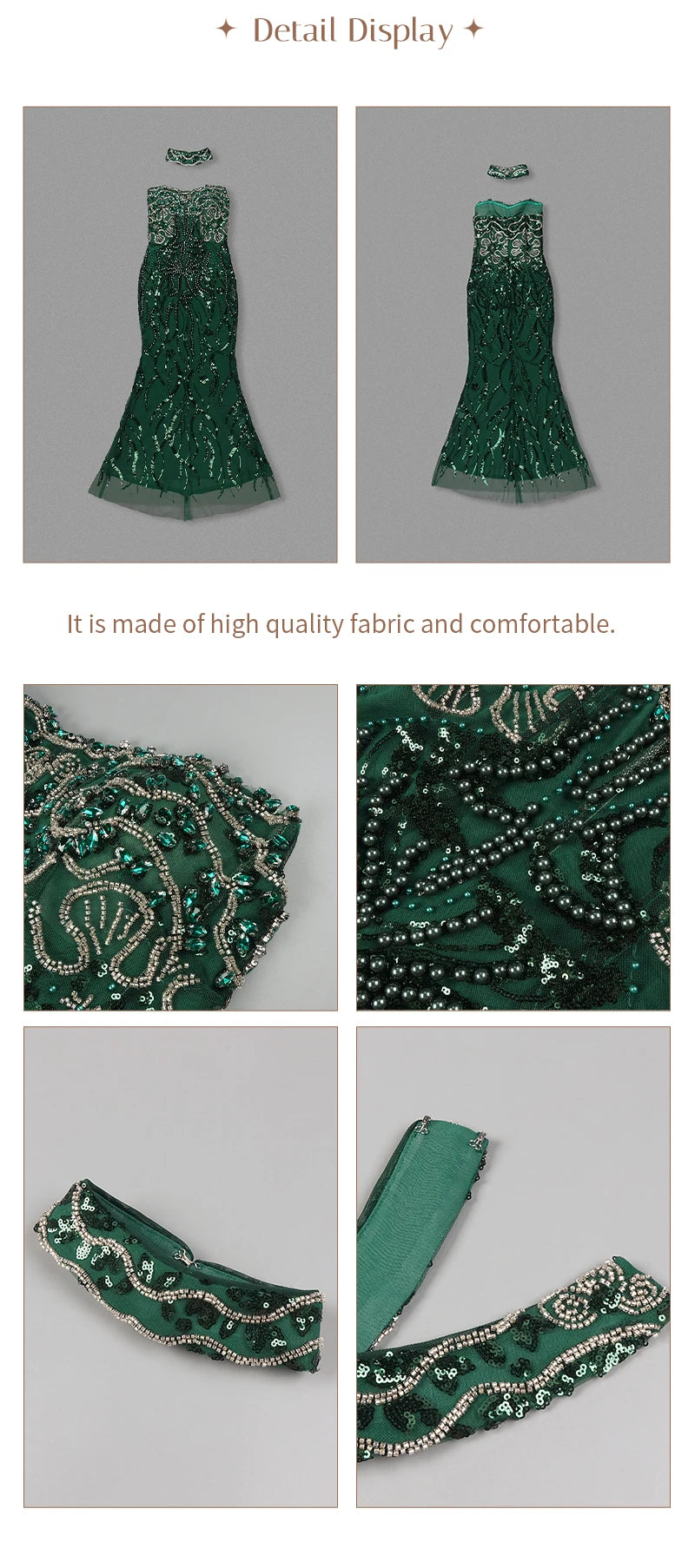 VC Enchanting Sleeveless Beaded Strapless Dress for Special Occasions Party Evening Gown