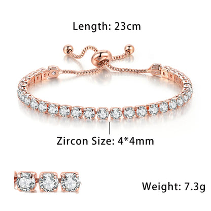 Fashionable Zircon Tennis Bracelets for Women Dazzling Various Shape Crystal Chain on Hand Trend Sexy Party Accessories Jewelry