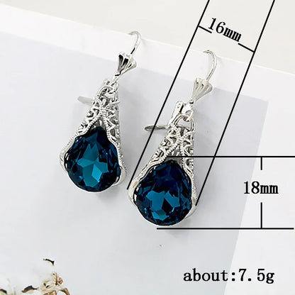 2025 New Colorful Crystal Zircon Bridal Earrings, European and American Personalized Fashion Trend, High End Jewelry