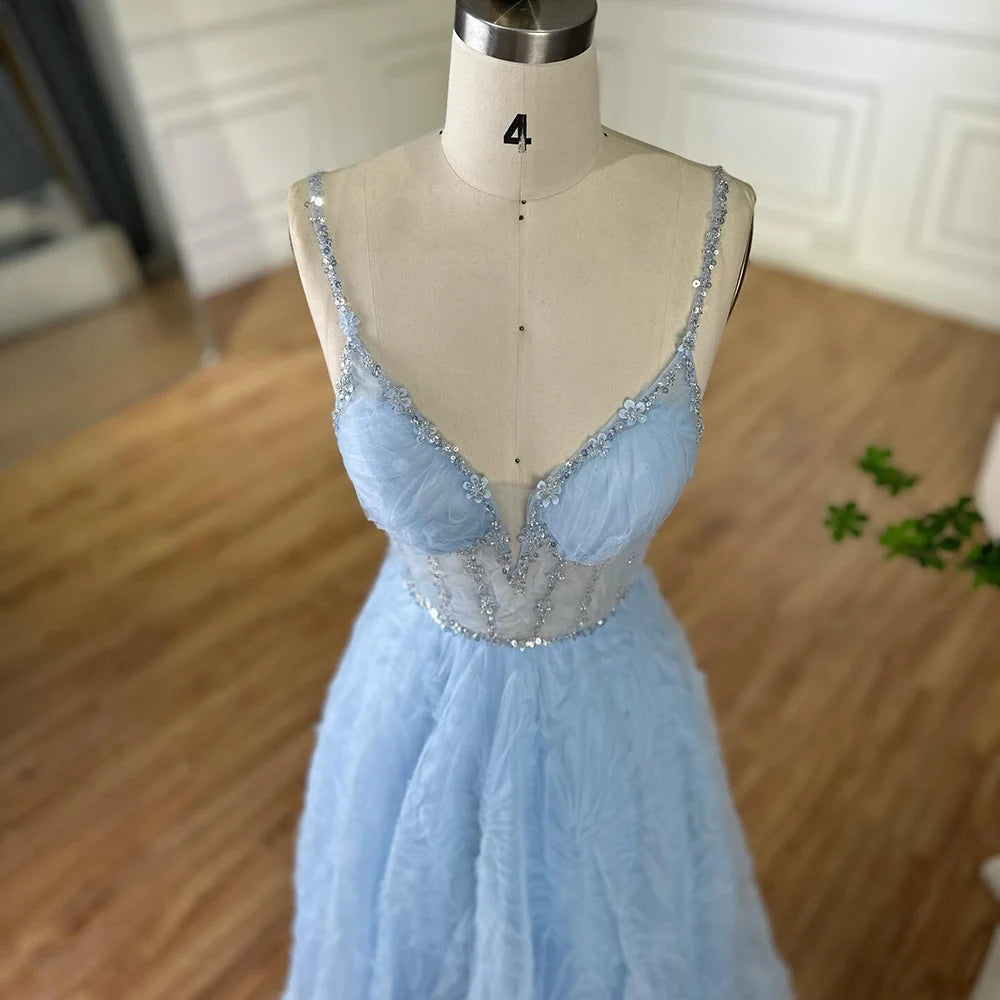 Serene Hill 2025 Arabic Sage Green  Spaghetti Strap Backless A-Line Prom Dress for  | Wedding Party LA72636 Customized