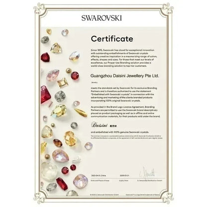 Daisini 925 Sterling Silver Swarovski Crystals and Pearl 2025 Fashionable Bridal Wedding Sparkling Light Luxury Elegant Jewelry