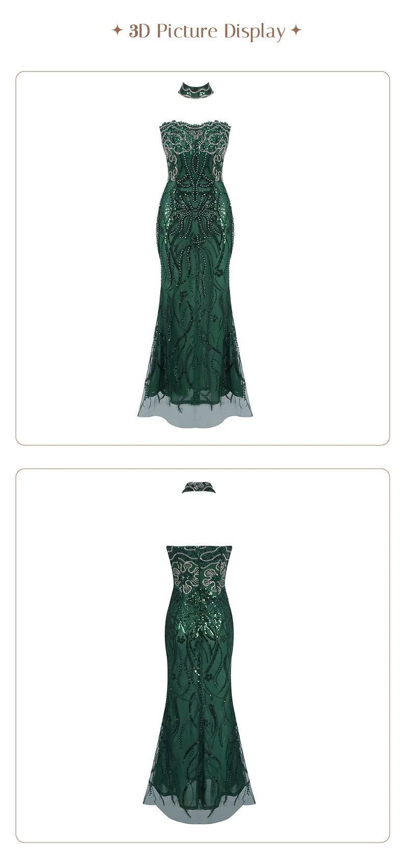 VC Enchanting Sleeveless Beaded Strapless Dress for Special Occasions Party Evening Gown