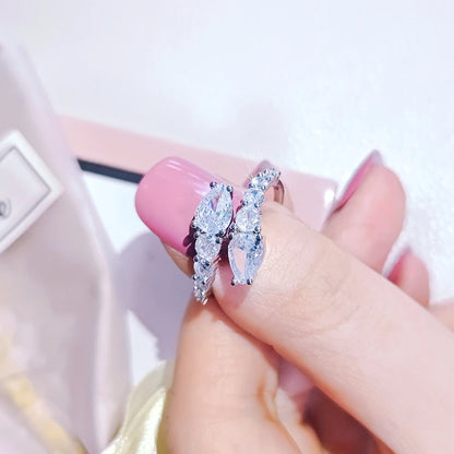 2024 New Arrival Unique Design Silver Color Adjustable Fashion Ring for Women Valentine's Day Gift Jewelry R8405