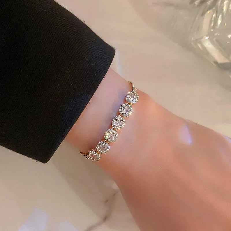 Elegant Black Crystal Eyes Snake Zircon Bracelet Women's Fashionable Personalized Daily Accessory Party Jewelry Birthday Gifts