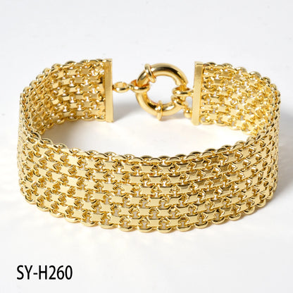 New 18MM wide copper chain bracelet unisex 18K gold plated wristband Miami Sidewalk bracelet Punk Hip Hop Jewelry party gift