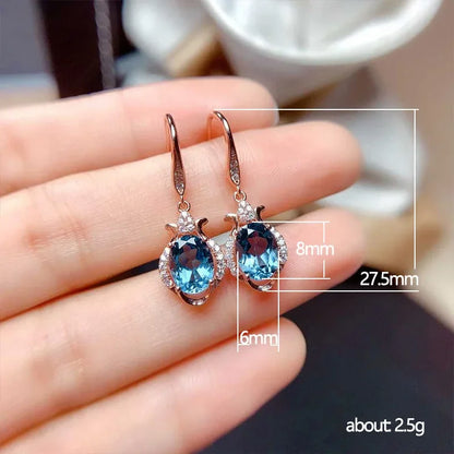 2025 New Colorful Crystal Zircon Bridal Earrings, European and American Personalized Fashion Trend, High End Jewelry