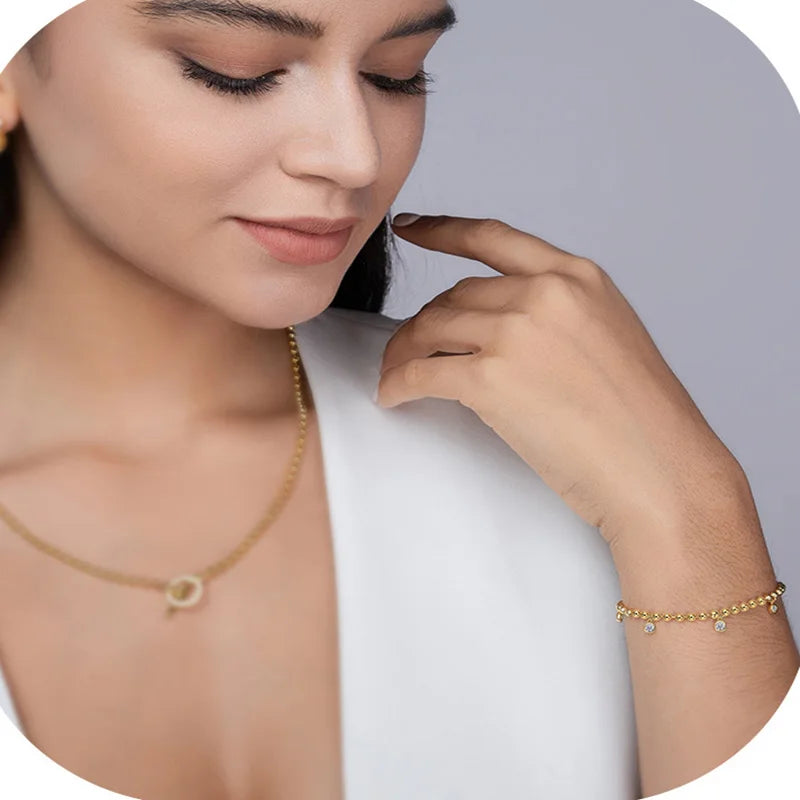 TFGLBU New Full Excellent Cut Moissanite Bracelet for Woman 18k Gold Plated Bangle S925 Sterling Silver Jewelry Party Wholesale