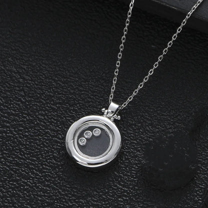 Luxury Round Shape Stackable Pendant Necklace Beautiful Full Cubic Zircon Tennis Chain Dubai Women Party Jewelry Gift D1571