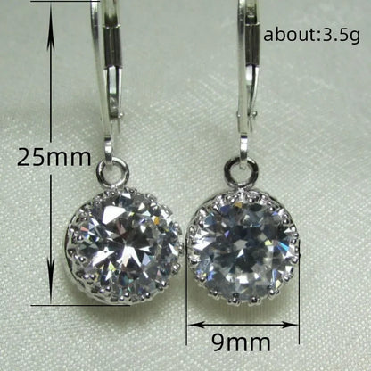 2025 New Colorful Crystal Zircon Bridal Earrings, European and American Personalized Fashion Trend, High End Jewelry