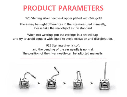925 Sterling Silver Needle Luxury Green Zircon Pendant Earrings Trend Gold Color Small Hoop Earrings for Women Fashion Jewelry