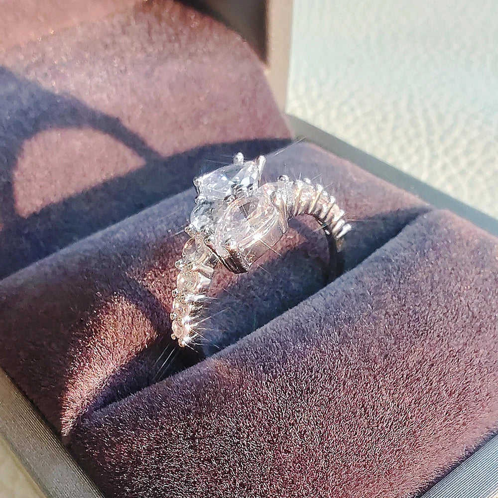 2024 New Arrival Unique Design Silver Color Adjustable Fashion Ring for Women Valentine's Day Gift Jewelry R8405