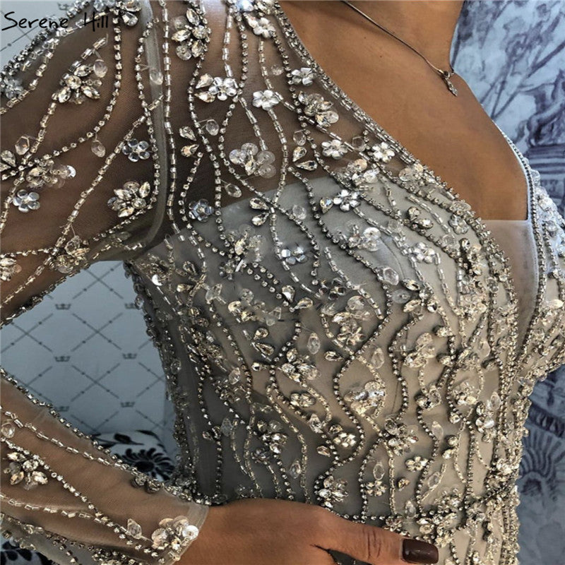 Serene Hill L Lilac s 2025 Dubai Elegant Diamond  Long Luxury Evening Dresse Mermaid Beaded Formal Dress LA70341 Customized