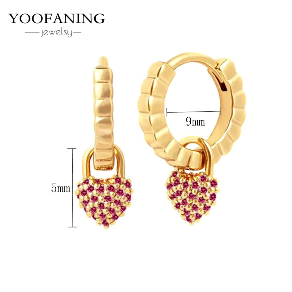 925 Sterling Silver Ear Needle Fashion Exquisite Hoop Earrings  Classic Rose Red Series Earrings for Women Patty Jewelry Gift