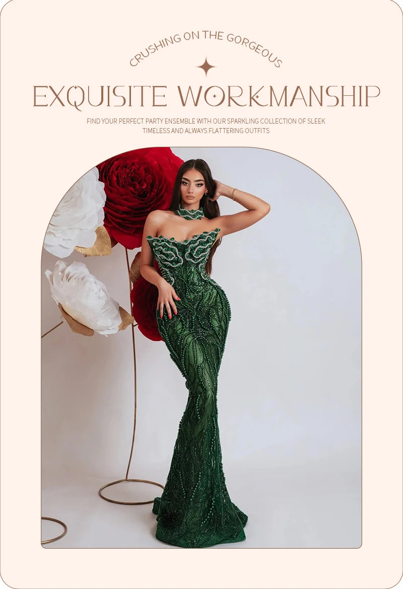 VC Enchanting Sleeveless Beaded Strapless Dress for Special Occasions Party Evening Gown