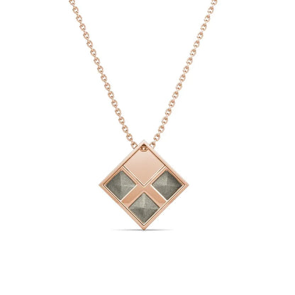 Daisini 925 Sterling Silver Minimalist Rhombus Pendant Clavicle Chain Necklace for Women with Swarovski Crystals Jewelry Gift