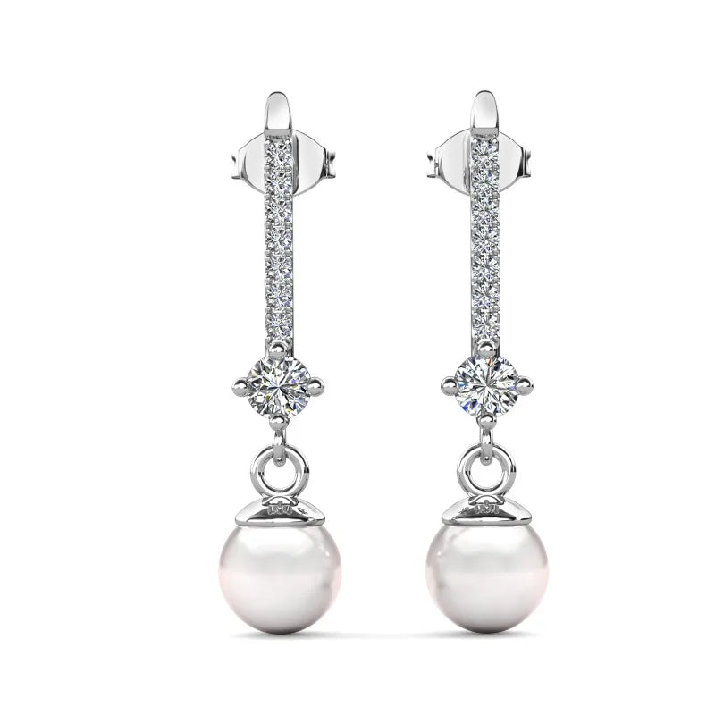 Daisini 925 Sterling Silver Swarovski Crystals and Pearl 2025 Fashionable Bridal Wedding Sparkling Light Luxury Elegant Jewelry
