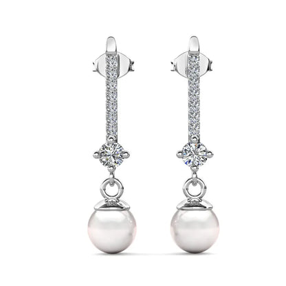 Daisini 925 Sterling Silver Swarovski Crystals and Pearl 2025 Fashionable Bridal Wedding Sparkling Light Luxury Elegant Jewelry