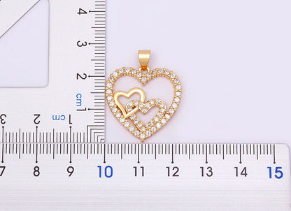 Nidin Romantic Simple Heart-shaped Necklaces Exquisite Crystal Zircon Pendant Gold Plated Clavicle Chain Women's Wedding Jewelry