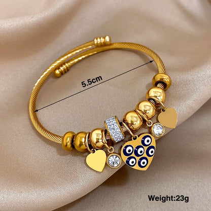 Greatera Gold Color Conch Shell Charm Stainless Steel Adjustable Bracelets Bangles for Women Ocean Animal Bracelet Beach Jewelry