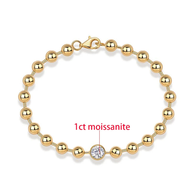 TFGLBU New Full Excellent Cut Moissanite Bracelet for Woman 18k Gold Plated Bangle S925 Sterling Silver Jewelry Party Wholesale